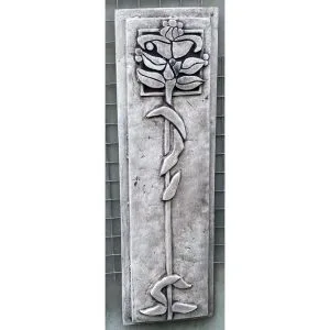 Art Deco Flower Concrete Wall Plaque 9153