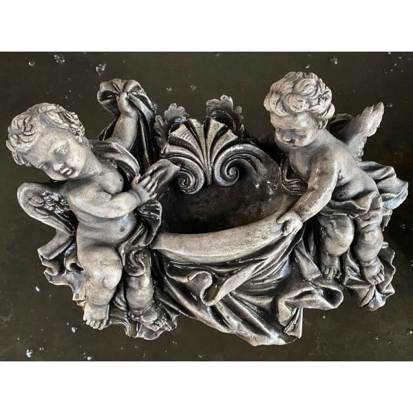 Cherub Font Concrete Wall Plaque