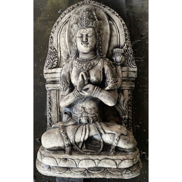 Hindu Goddess Lakshmi Concrete Wall Plaque