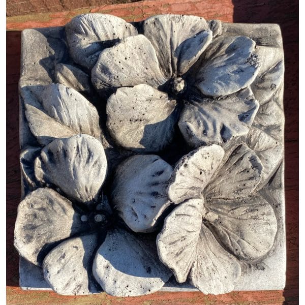 Hibiscus Tile Concrete Wall Plaque 9215