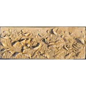 Unframed Field of Poppies Concrete Wall Plaque 9239