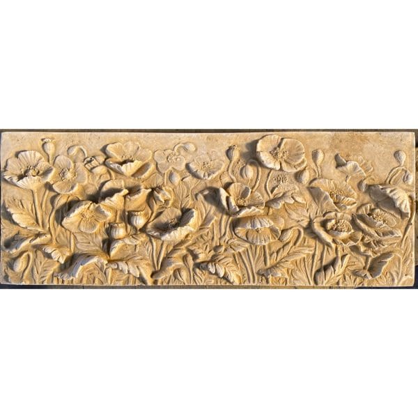 Unframed Field of Poppies Concrete Wall Plaque 9239
