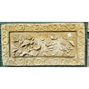 Framed Field of Poppies Concrete Wall Plaque 9240
