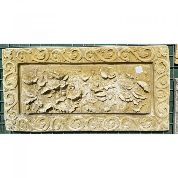 Framed Field of Poppies Concrete Wall Plaque 9240