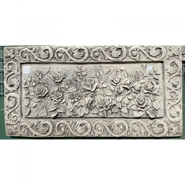 Framed Field of Roses Concrete Wall Plaque 9242