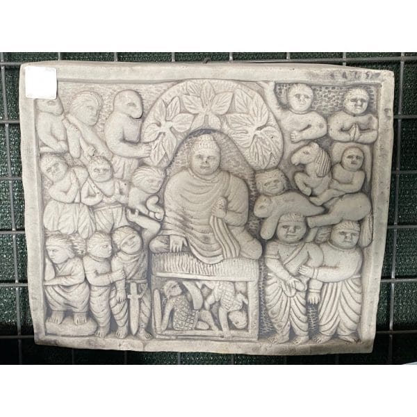 Scene From Life of Buddha Concrete Wall Plaque 7320