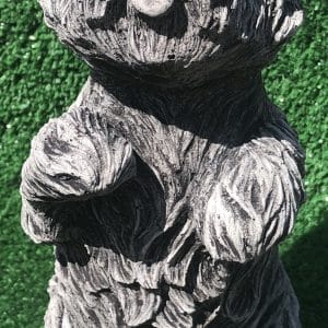 Upright Terrier Concrete Dog Statue 0001