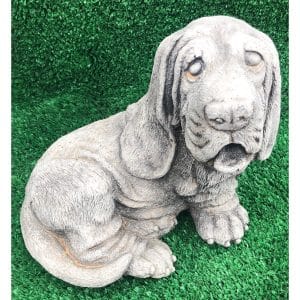 Basset Hound Medium Concrete Dog Statue 0027
