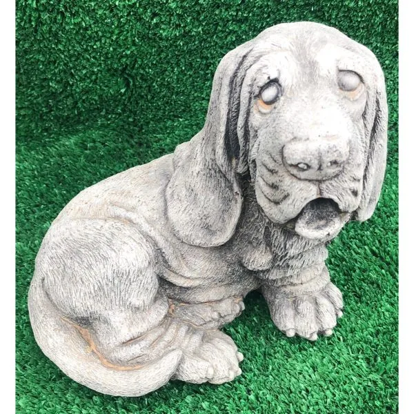 Basset Hound Medium Concrete Dog Statue 0027