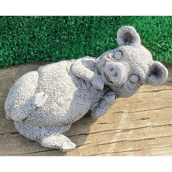 Lying Pig Small Concrete Statue 0047