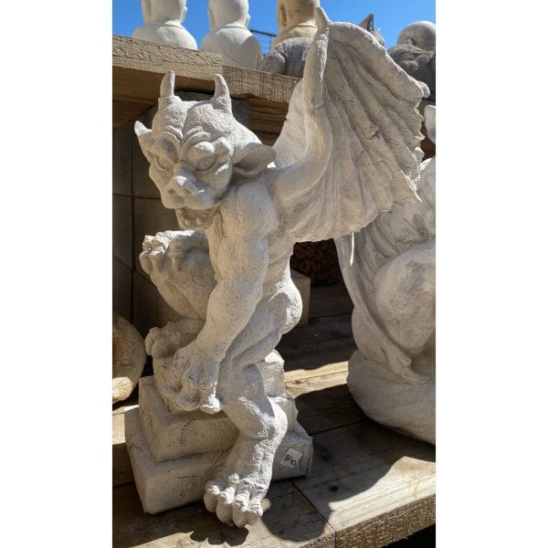 Steps Down Gargoyle Concrete Statue 1104 - Image 2