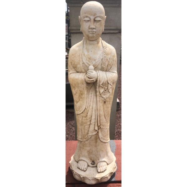 Standing Monk Large Concrete Statue 7625 - Image 3