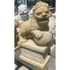Foo (Fu) Dog on Pedestal Male (Chinese Lion) Concrete Statue 7416