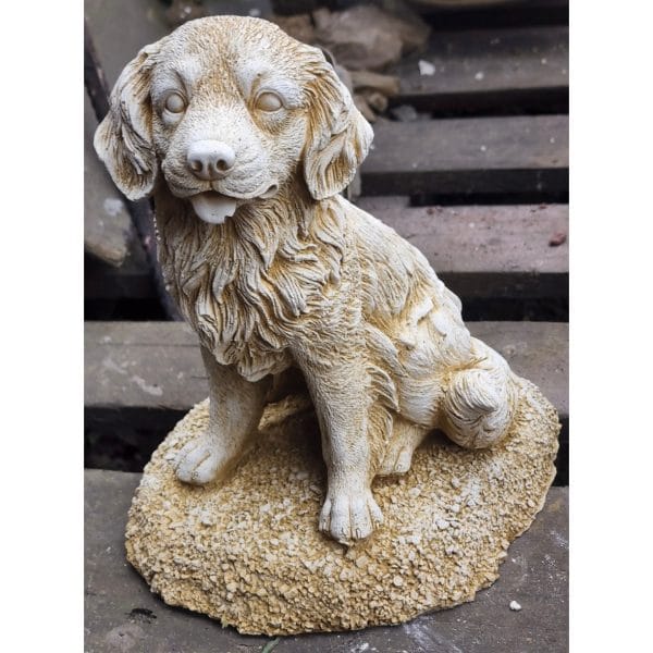 Golden Retriever Small Concrete Animal Statue 0187