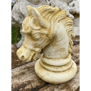 Horse Chess Piece Concrete Animal Statue 0983