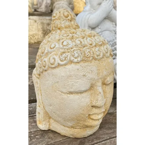 Buddha Head Small Concrete Statue