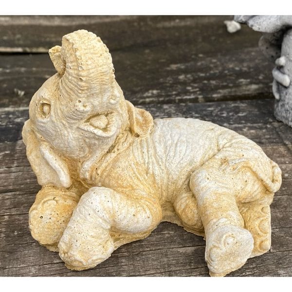 Elephant Trunk Up Concrete Animals 0144