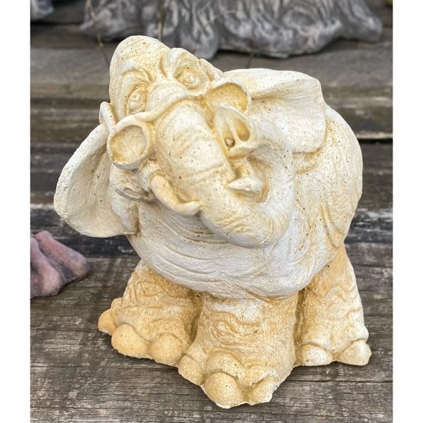Elephant with Glasses Large Concrete Animal 0142