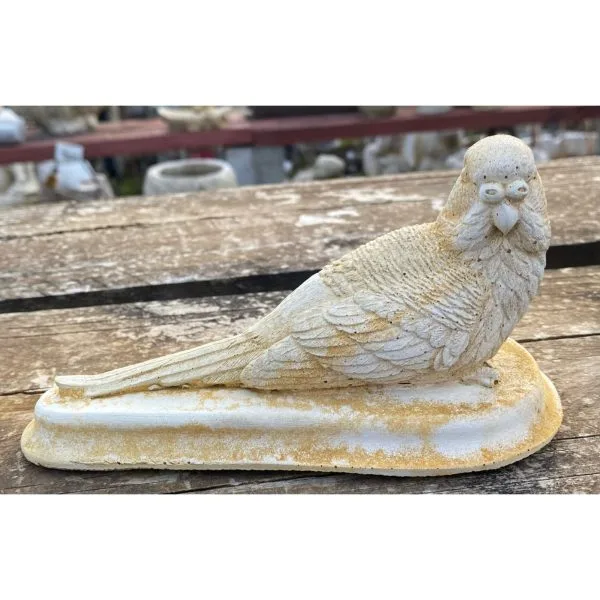 Budgie - Small Concrete Bird Statue 0986 - Image 2