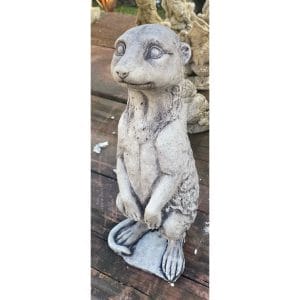 Single Meerkat Concrete Animal Statue 0977