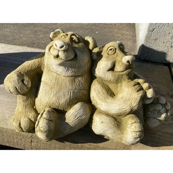 Twin Bears Concrete Bear Statue 0093