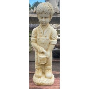 Boy & Bucket Concrete Statue 0330
