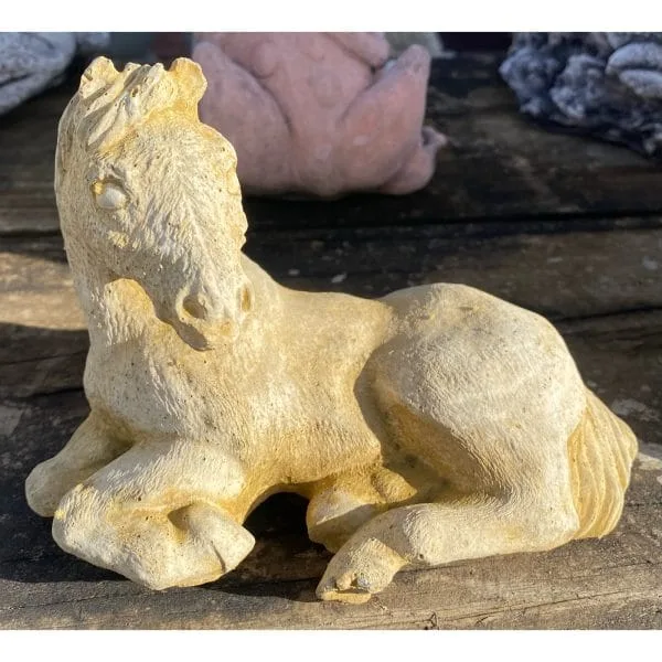 Stallion Small Concrete Horse Statue 0128