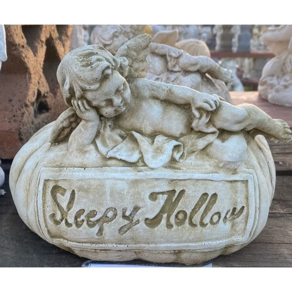 Sleepy Hollow Pumpkin Angel Concrete Statue 9556