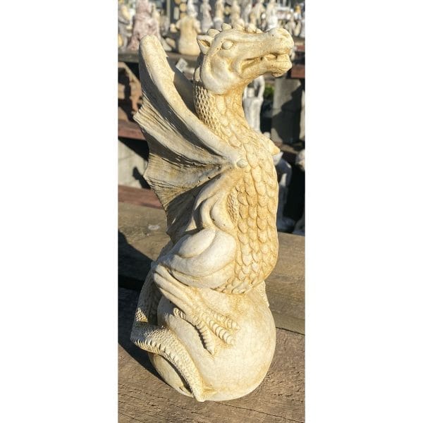 Dragon on Ball Concrete Statue 0939