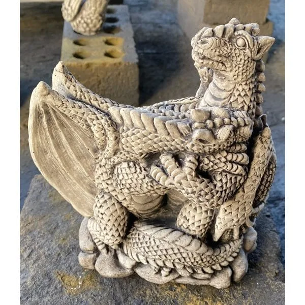 Fighting Dragons Concrete Statue 9625