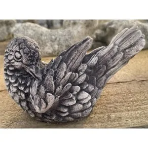Little Bird Wing Up Concrete Statue 0157