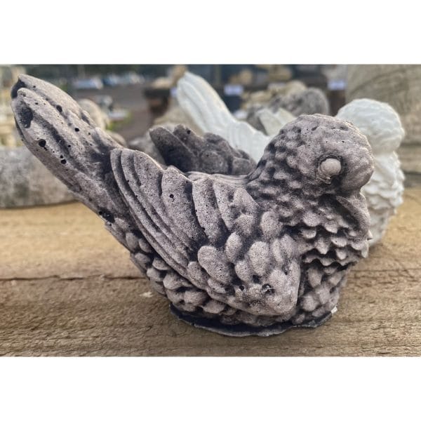 Bird Sitting Small Concrete Bird Statue 0159