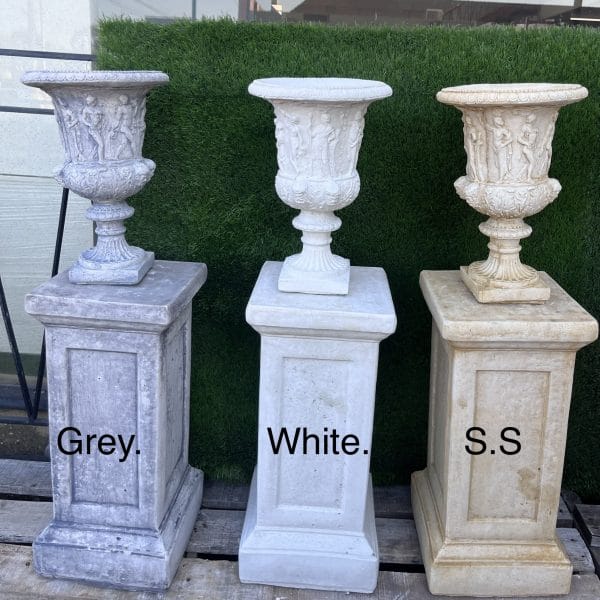 Small Roman Concrete Urn Planter