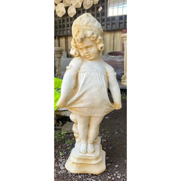 Curtsy Girl Large Concrete Statue 0242