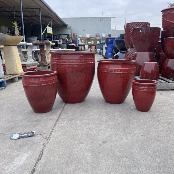 Tall Coin Pot Glazed Garden Planter - Image 4