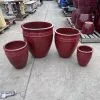 Tall Coin Pot Glazed Garden Planter - Image 5