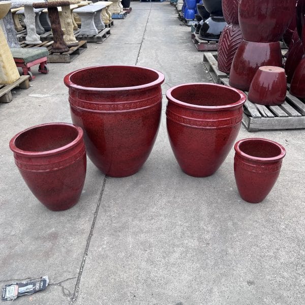 Tall Coin Pot Glazed Garden Planter - Image 5