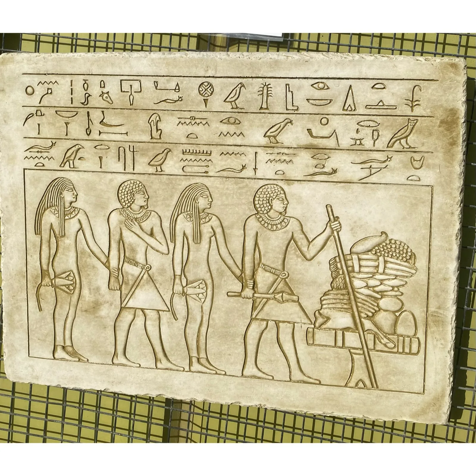 Egyptian Family Khu Concrete Wall Plaque 9407 - Image 3