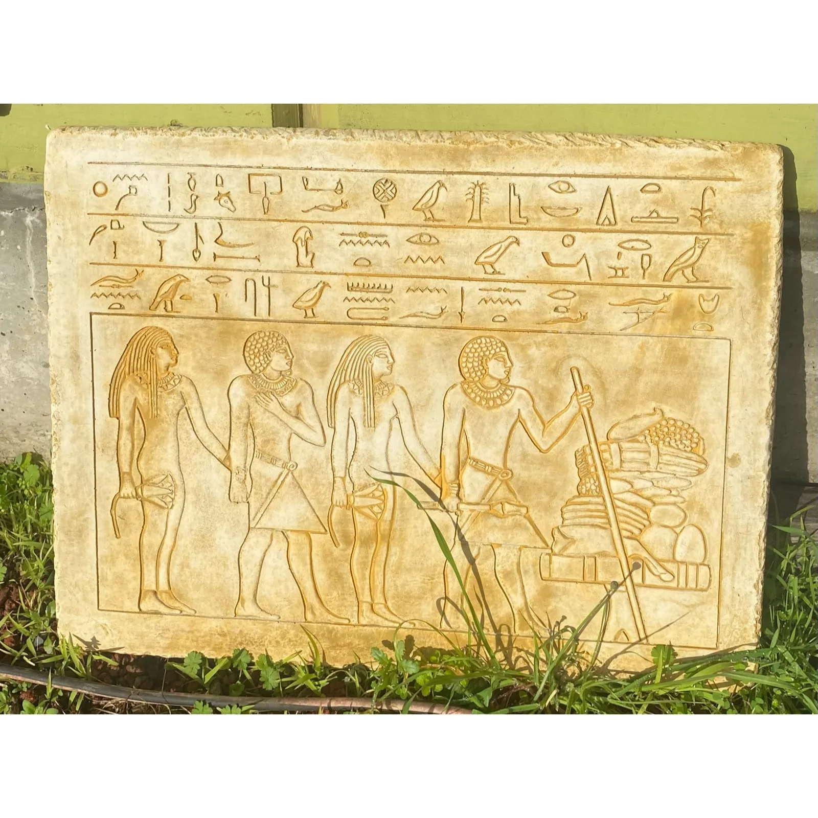 Egyptian Family Khu Concrete Wall Plaque 9407 - Image 2