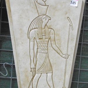#3 - Egyptian Horus Concrete Plaque (moss green)