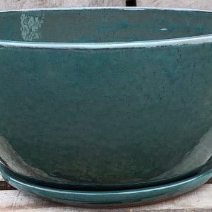 Audra Bowl Glazed Garden Pot