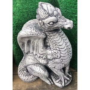 Dragon Sitting Small Concrete Statue