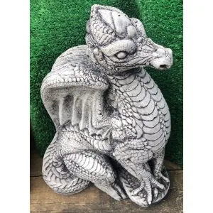 Dragon Sitting Small Concrete Statue