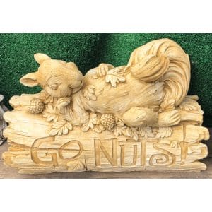 Go Nuts Squirrel Concrete Statue