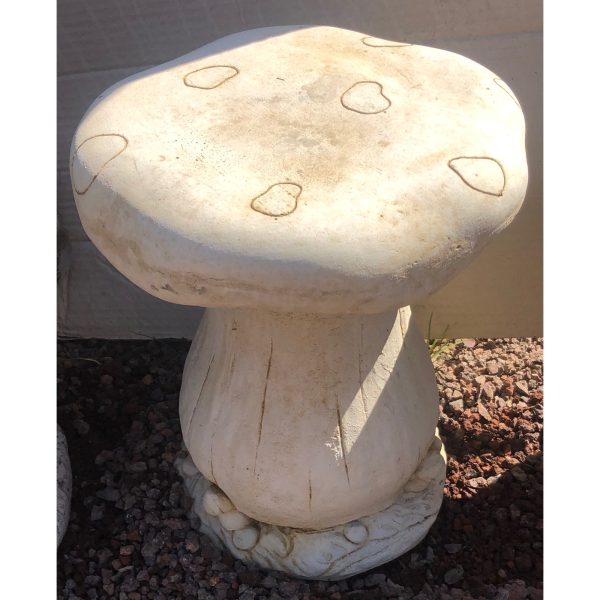 Mushroom Seat Medium Concrete Statue
