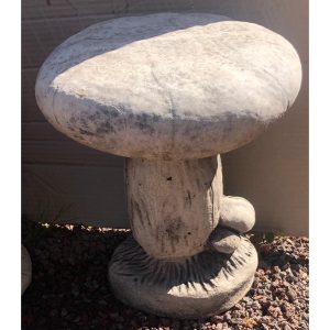Mushroom Seat Small Concrete Statue