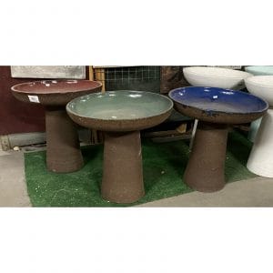 Graphite Glazed Birdbath