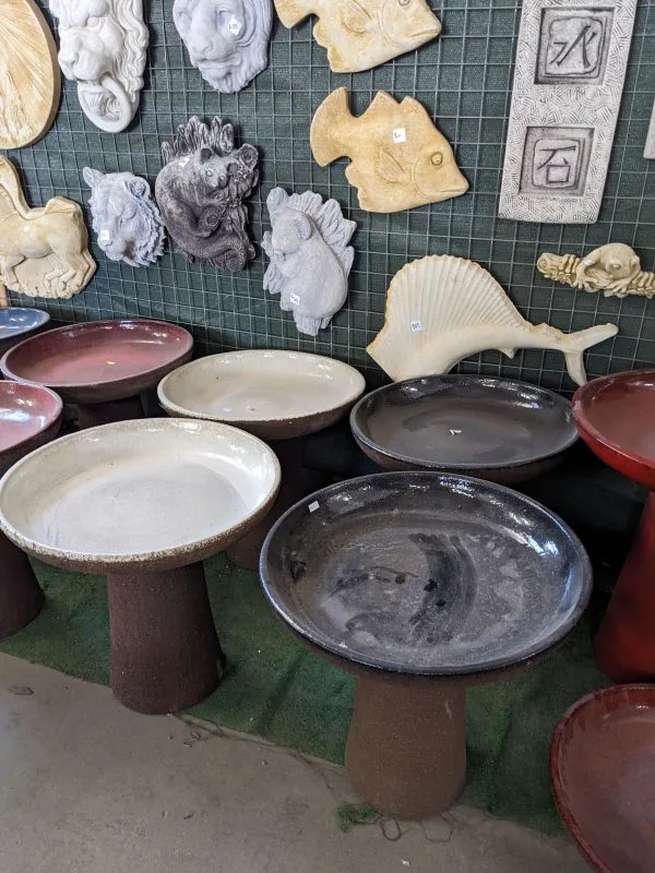 Graphite Glazed Birdbath - Image 2