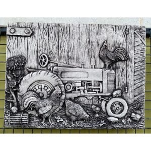 Tractor Concrete Wall Plaque 1505