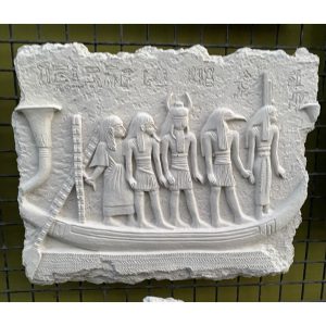 Egyptian Boat Fishing Concrete Wall Plaque